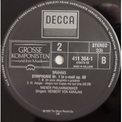 Brahms, Orchestre Philharmonique De Vienne, Herbert von Karajan – Symphonie N°1 En Do Mineur, Opus 68